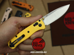 Нож Benchmade 533 Bugout Mini - желтый нейлон, клинок сатин RK/Н21