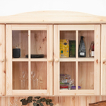 Шкаф Лена 4-дверный из сосны, с полками (верхняя часть буфета Лена), в натуральной отделке