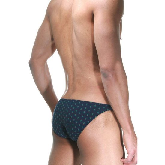 Трусы мужские слипы темно-синие с принтом DARKZONE DZN6427