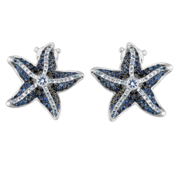 Серьги Морская звезда с Сапфирами, E0242-1/1