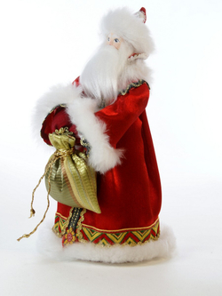 Кукла Дед Мороз в боярской шубе
