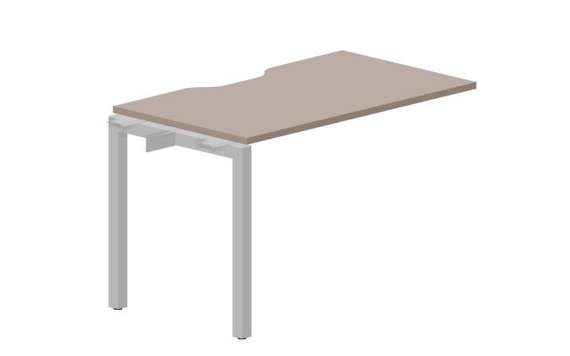 стол Polo 1180х680х750мм (с эргономичным вырезом) - приставной элемент