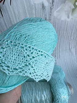 Набор Пряжи для вязания Микс с Кружевом хлопок люрекс