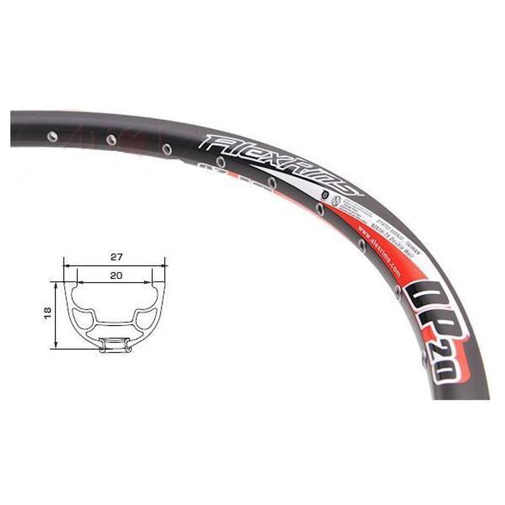 Обод Alexrims DP20 (26) 32 отв.559*20 пистонированный (черный)