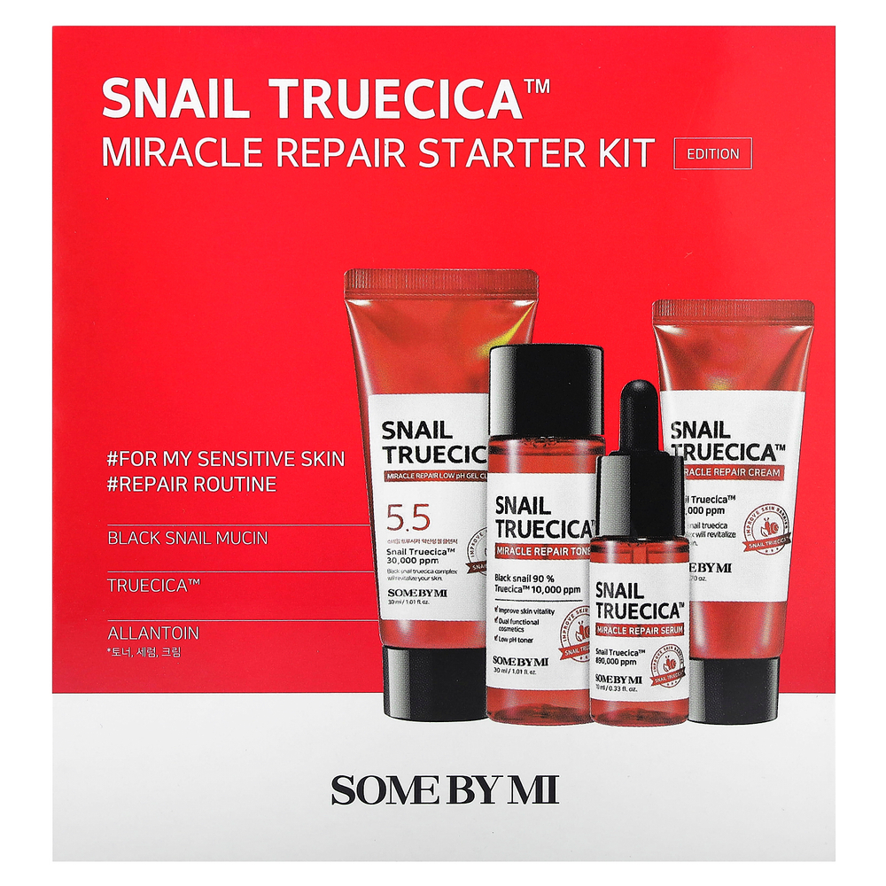 SOME BY MI, Snail Truecica, стартовый набор для чудесного восстановления, набор из 4 продуктов