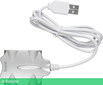 USB-хаб Buro BU-HUB4-0.5-U2.0-Candy серебристый