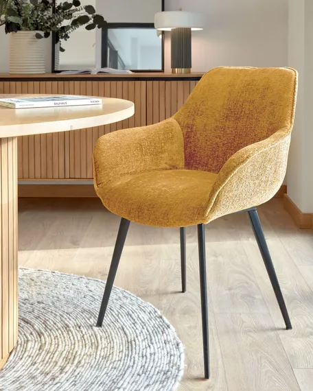 Стол Licia Ø120 см из дерева манго