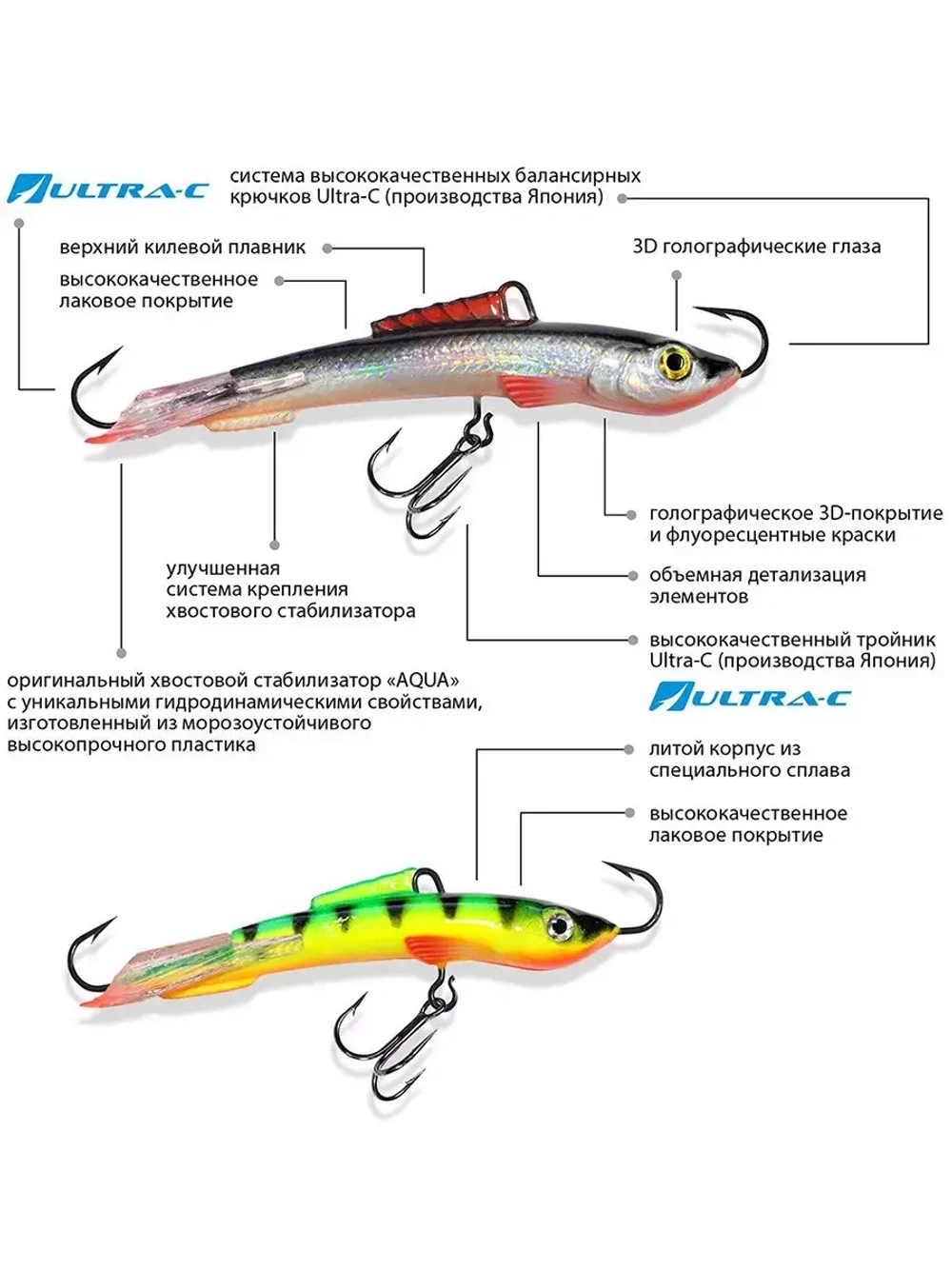 Балансир рыболовный TUSHKAN-7 77mm 2 штуки 31 г.