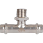 ROMMER Тройник с НР 15x1/2" из нержавеющей стали прессовой