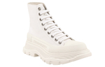 Alexander McQueen Tread Slick Boot Canvas White White Women"s
