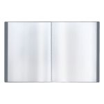 Папка с 10 вкладышами, Стамм пластик, 500мкм, корешок 9мм, серая