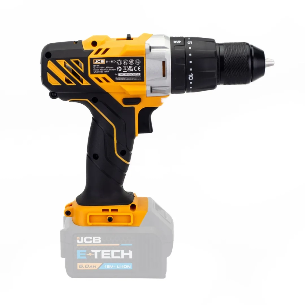 Дрель-шуруповерт аккумуляторная 18V, max 45Nm, без аккумулятора JCB JCB-18CD-B-E
