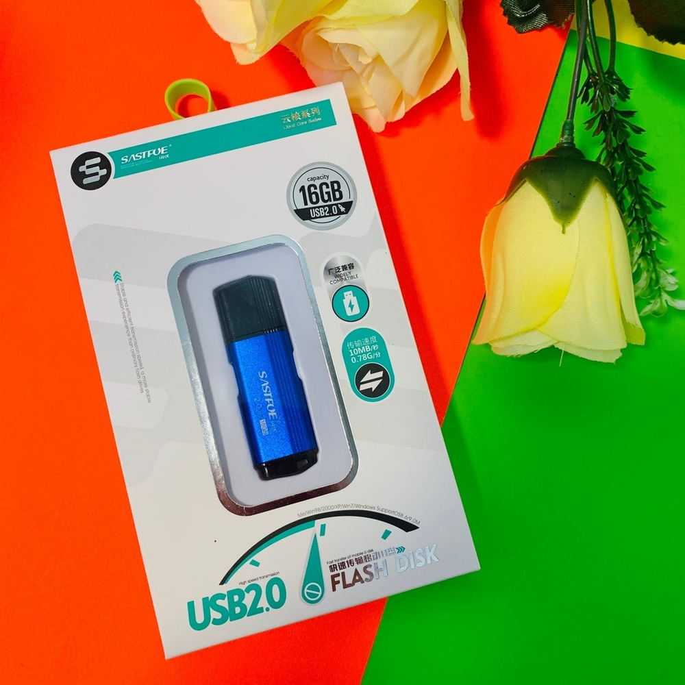 USB Флешка 16GB Sastfoe, USB 2.0, синяя АКЦИЯ