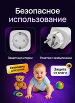Умная розетка с Алисой Яндекс Tuya WiFi 16А с таймером с голосовым управлением