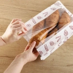 Пакет бумажный с рисунком "ХЛЕБ" 325*200*65мм с окном 110мм влагопрочный белый 1000шт/кор.