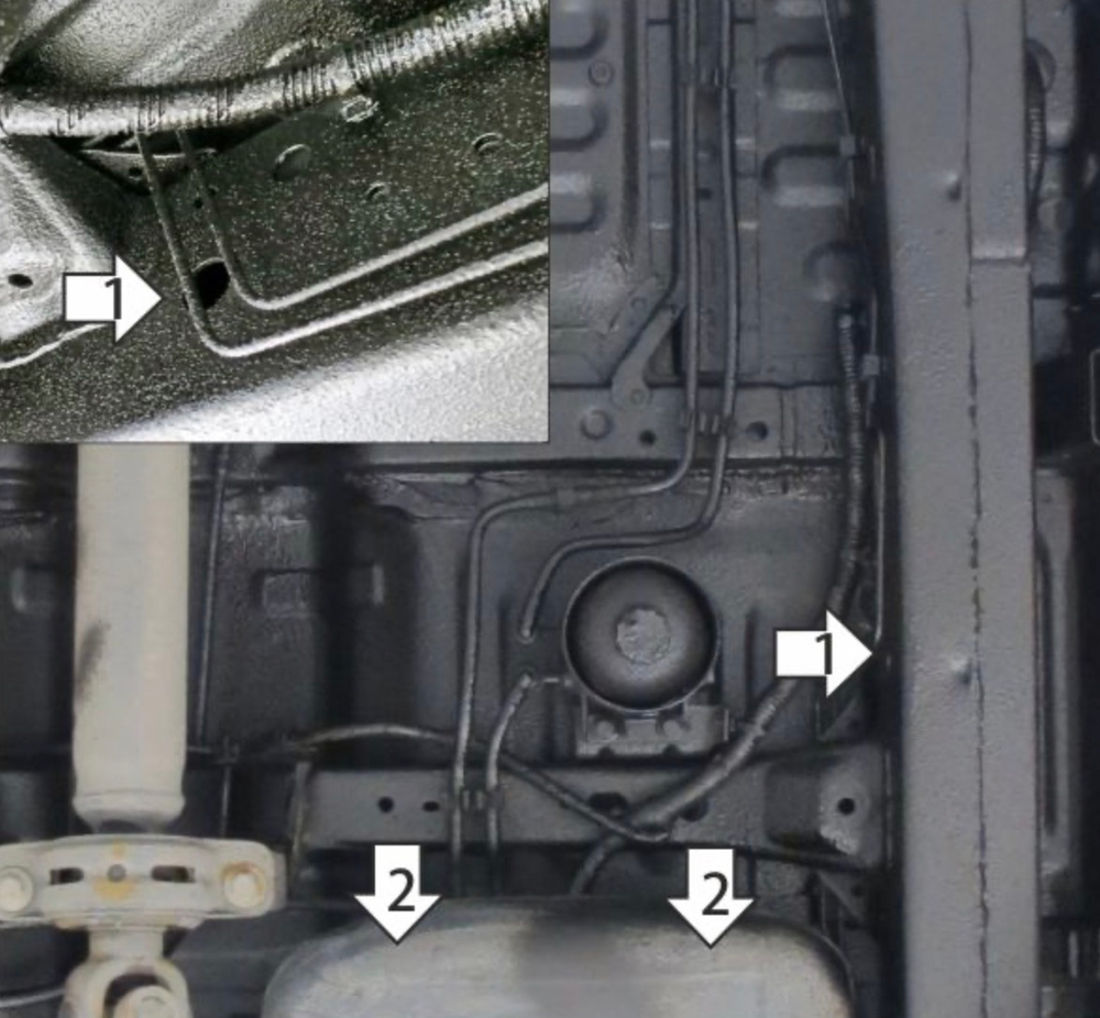 Усиленная защита топливного фильтра (2 мм, сталь) для JAC T6 2019-, Sollers ST6 2023- Motodor.78307