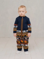 Вязаный комбинезон для новорожденных и малышей на молнии