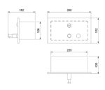 Диспенсер для мыла с кнопкой встраиваемый в стену 1200 мл. нерж.сталь NOFER. 03202.S матовый