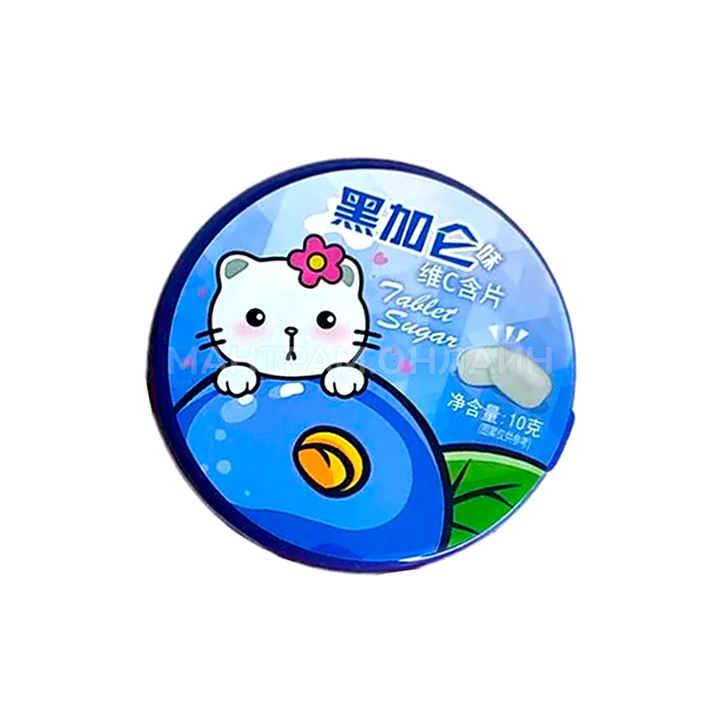Драже Hello Kitty Tablet Sugar со вкусом черники 10 г