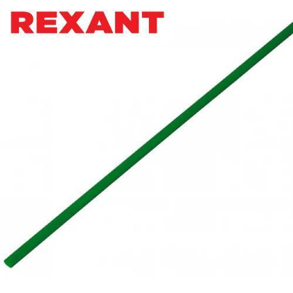 3,0/1,5 мм 1м термоусаживаемая трубка зеленая Rexant/20-3003