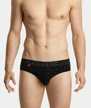 Мужские трусы (3шт) слипы спорт Atlantic 3MP-152 , черные + шоколадные + серые