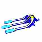 Надувная прямая водная горка «Трезубец», 58*18*11 м