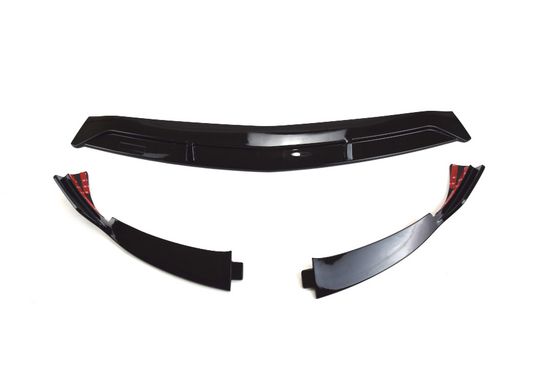 Юбка переднего бампера V.2  глянцево - черный для Mercedes A class W177 2018+