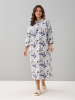Ночная сорочка С-013/бежевый-тропическиецветы