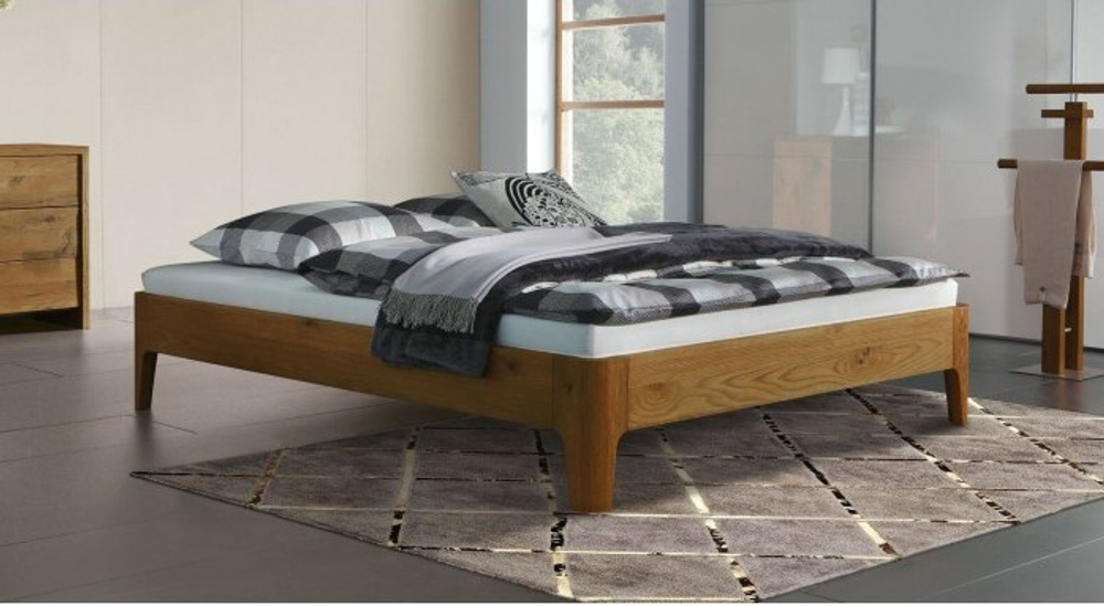 Кровать без изголовья из массива дуба Lugos'Art