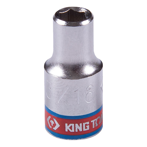 KING TONY (233506S) Головка торцевая стандартная шестигранная 1/4", дюймовая 3/16"