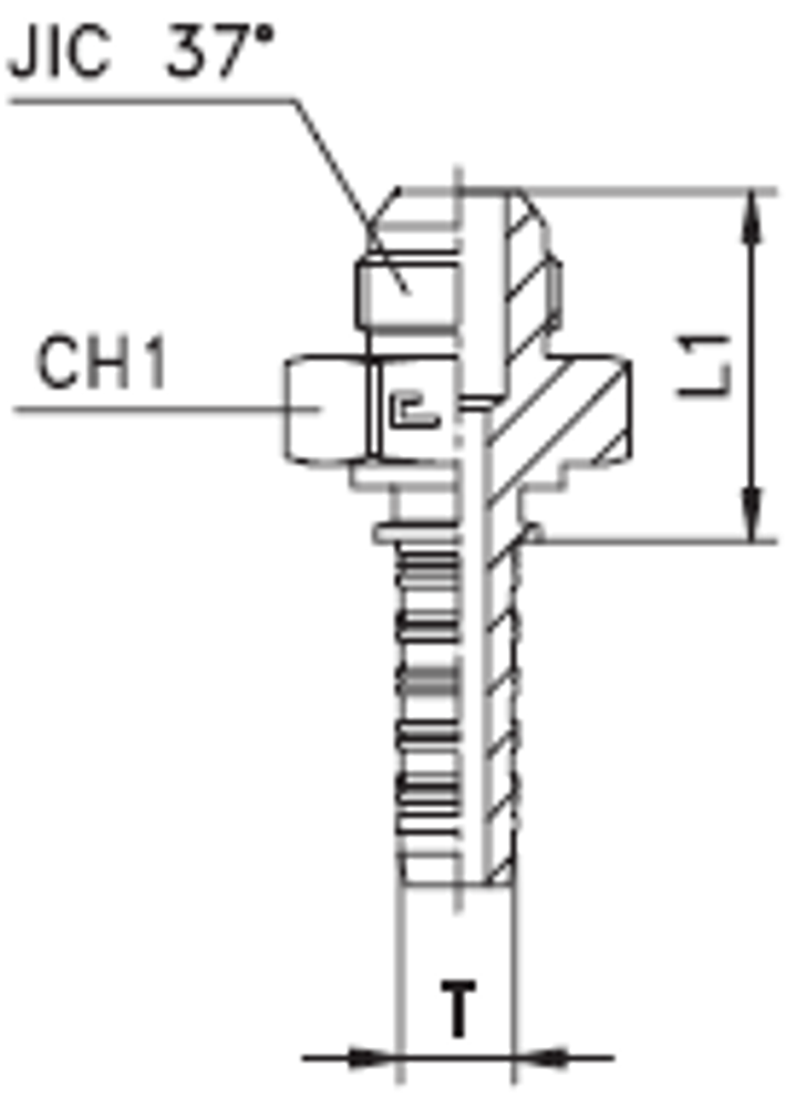 Фитинг DN 08 JIC (Ш) 9/16 CAST