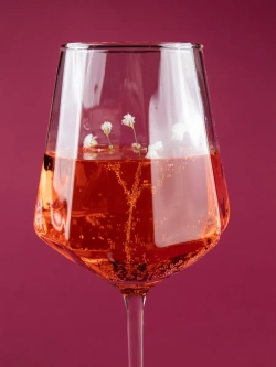 Бокалы для вина 2 шт с золотой каймой 430 мл