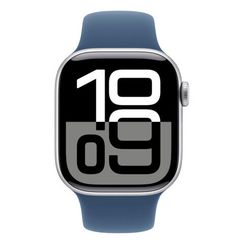 Apple Watch Series 10, 42mm, алюминий серебристого цвета, спортивный ремешок