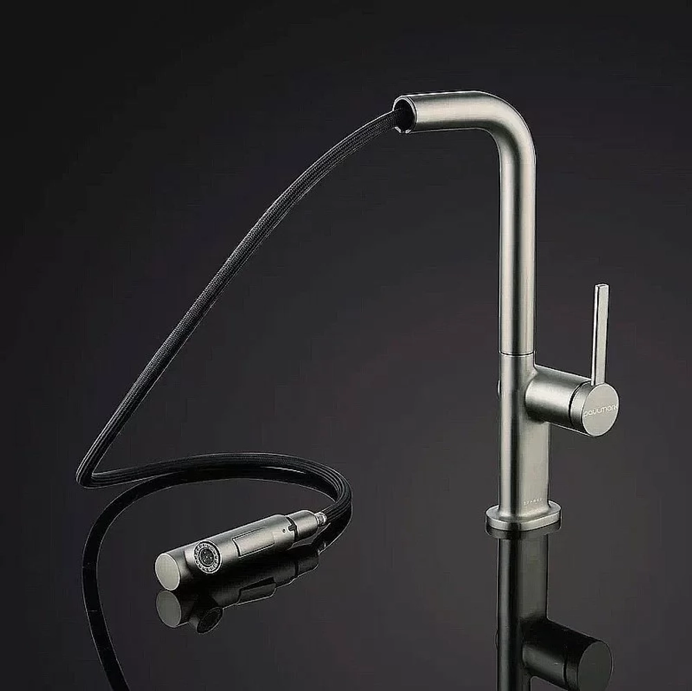 Смеситель для кухни Paulmark Neo Ne214419-BS брашированная сталь