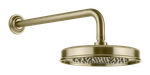 Верхний душ Gessi Venti20, Ø200 мм, для настенного крепления, поворотный, цвет Brushed Brass PVD