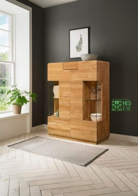 Шкаф с витриной Parma-21 из массива дуба