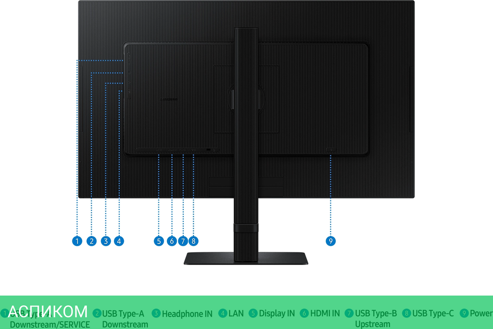 Монитор Samsung 27" ViewFinity S8 S27D804UAIXCI