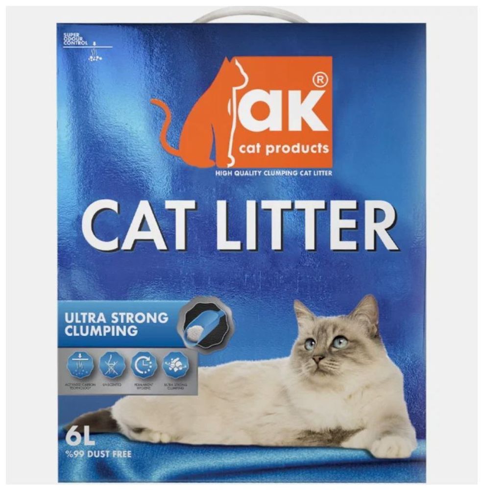 Комкующийся наполнитель AK CAT Ultra Strong Clumping бентонитовый 6 л