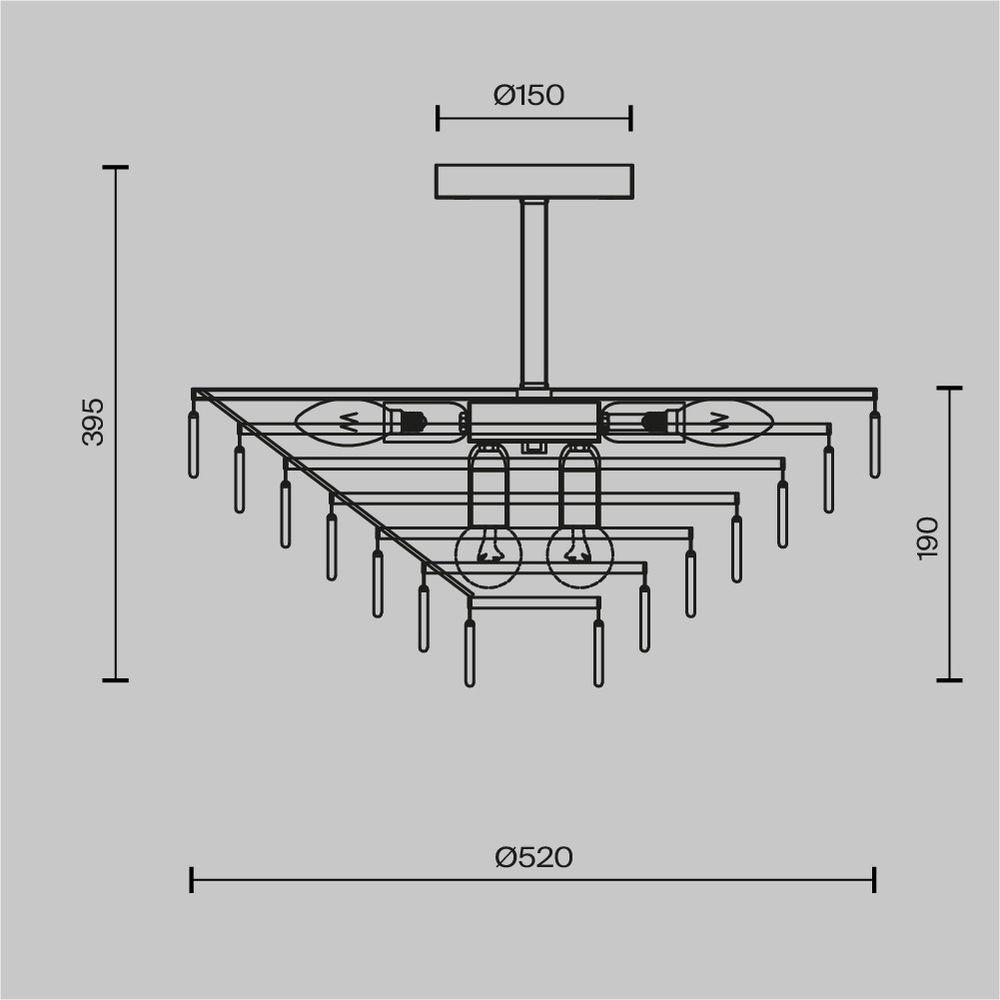 Потолочный светильник Maytoni MOD130CL-11G