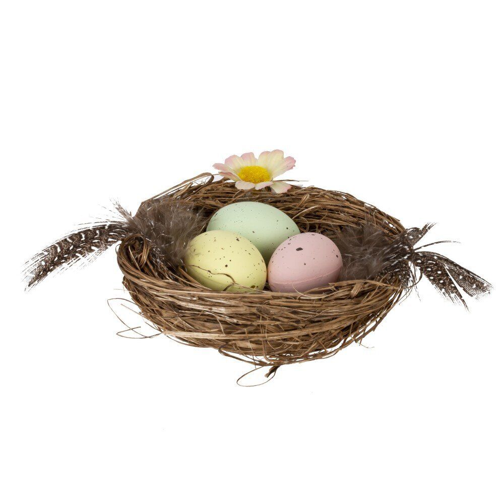 GAEM Изделие декоративное "Гнездо пасхальное" (блок 12 шт), L7 W7 H2,5 см, 2в.