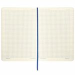 Блокнот в клетку с резинкой А5 (148x218 мм), 80 л., под кожу синий BRAUBERG "Metropolis Ultra", 111017