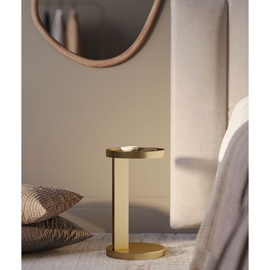 Столик приставной yanis, D25,5 см, золотой