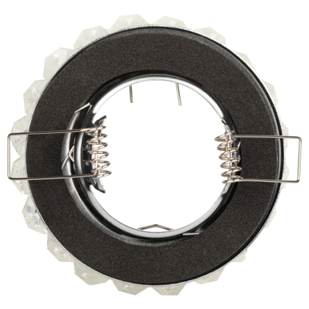 Светильник встраиваемый декоративный ЭРА DK16 CH/WH под лампу MR16 GU5.3 декор с хрусталиками прозрачный/хром | Декоративные встраиваемые светильники