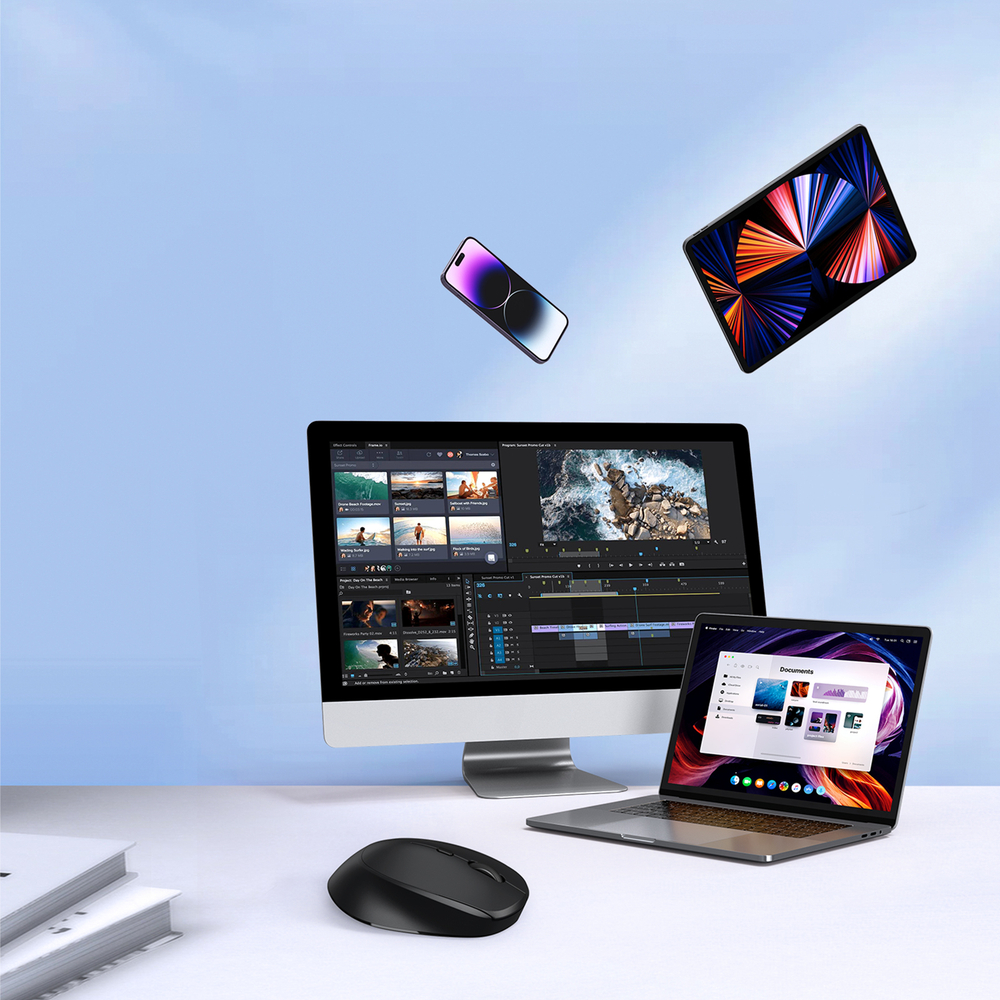 Беспроводная мышь 2,4GHz черного цвета от Dux Ducis, серия DM Series (радиус 10 м)