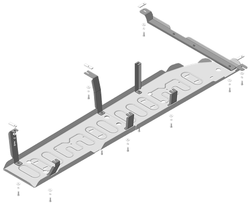 Защита Топл. бака. 5 мм, Алюминий. для Toyota Tundra 2022-н.в. MOTODOR.32527