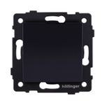 Выключатель 1-клавишный 10А/250В, изогнутый, черный Kollinger REA-R-001BK для Aspekt, Eleganz, Reflex