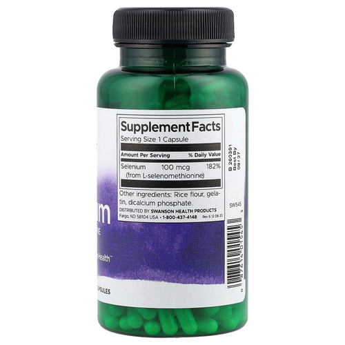 Swanson Vitamins, селен, 100 мкг, 300 капсул