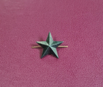 Звезда на погоны гладкая оливковая большая