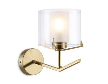 Настенный светильник 1*Е14 LH57010 BS/FR латунь/белый матовый High Light Modern Ambrella