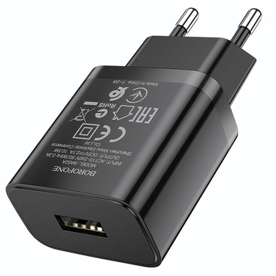 Зарядное устройство Borofone BA52A 2.1A USB Black